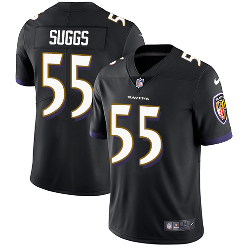 Nike Ravens #55 Terrell Suggs Black Alternate Men's Stitched NFL Vapor Untouchable Limited Jersey